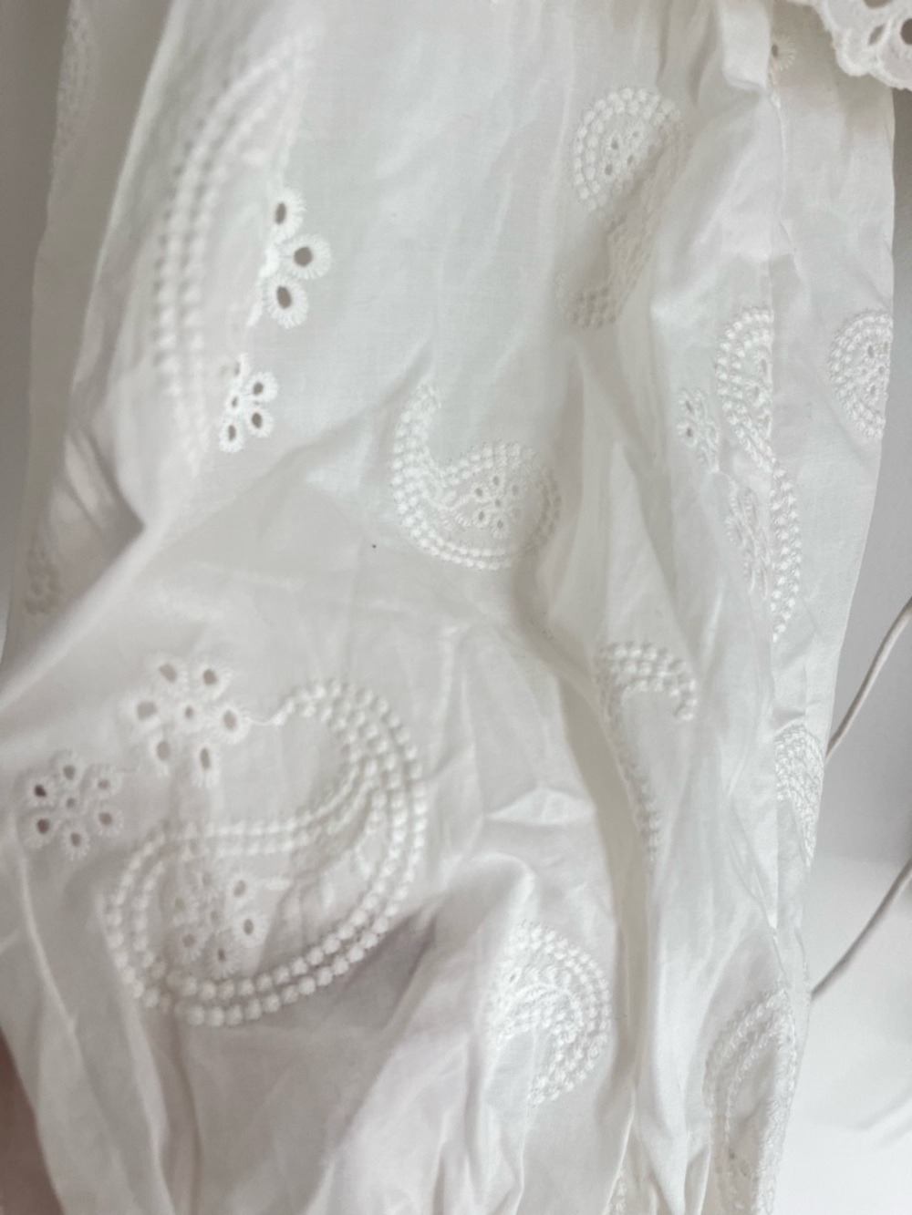 For Love & Lemons Thalia Top White Embroidered Corset Puff Sleeve Blouse S NWT - Picture 9 of 12